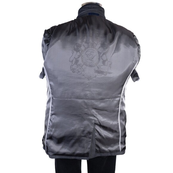 ENGLISH LAUNDRY Gray Tuxedo Sport Coat Suit Jacket Cotton Blend Sz 40L 1-Button - Picture 12 of 13